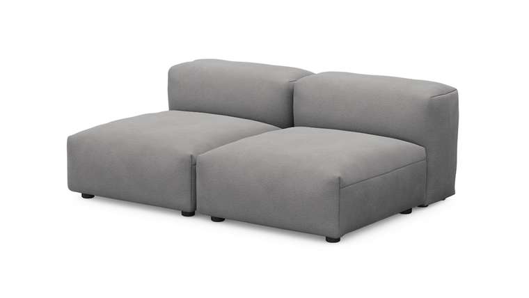 Прямой диван Фиджи малый серого цвета