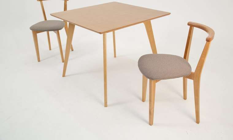 Набор из стола Arki М 100 и двух стульев Франк ПМ бежевого цвета