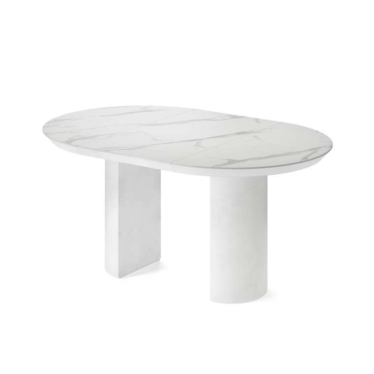 Обеденный стол раздвижной Ансер XL белого цвета