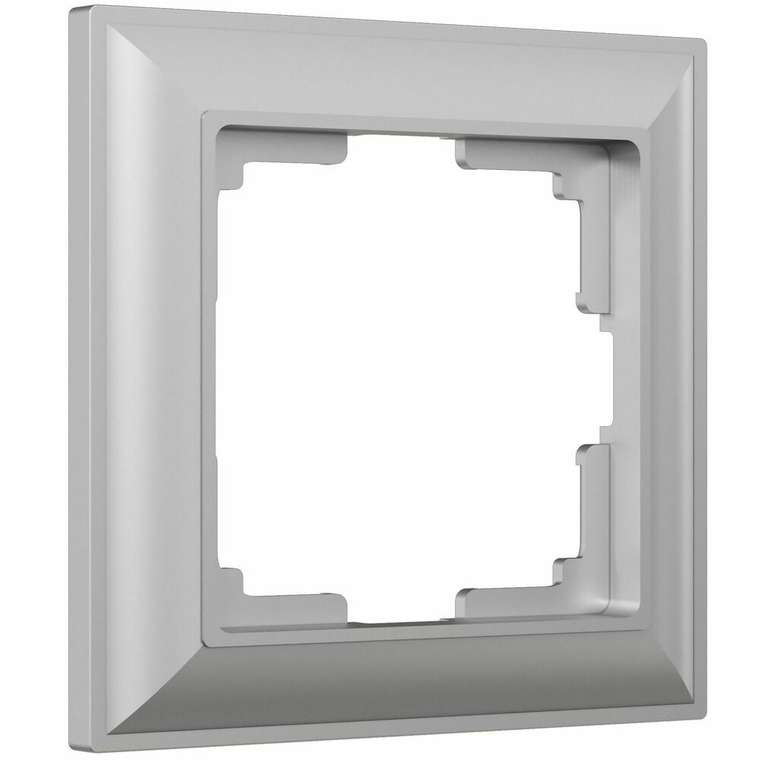 Рамка из пластика на 1 пост Fiore серебряный W0012206
