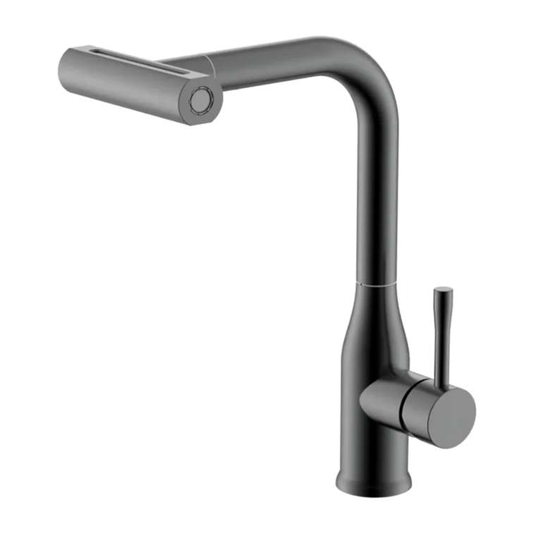 Смеситель для кухни с мультифункциональным изливом Splenka S206.49.09, графит