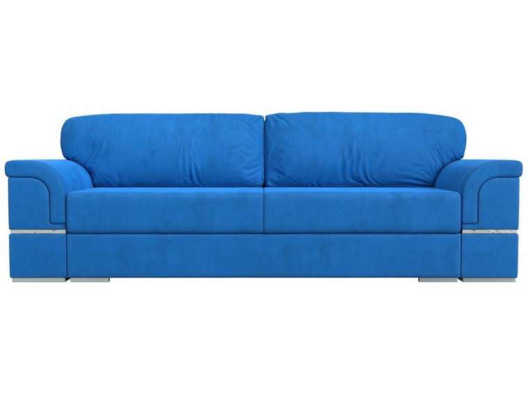 Прямой диван-кровать Порту голубого цвета