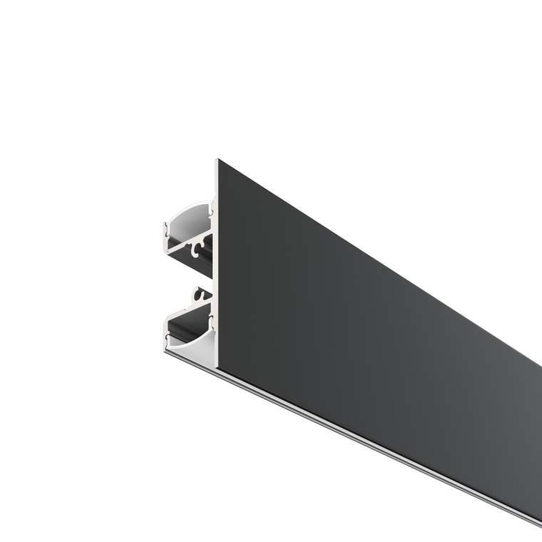 Алюминиевый профиль накладной 1.8x4.8 черного цвета