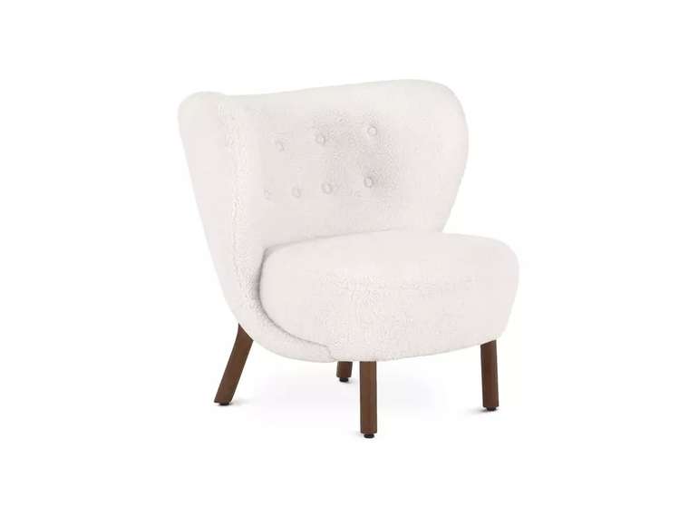 Кресло Lounge Wood белого цвета