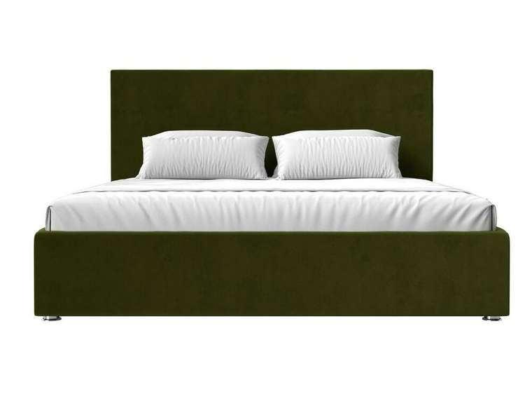 Кровать Кариба 200х200 зеленого цвета с подъемным механизмом