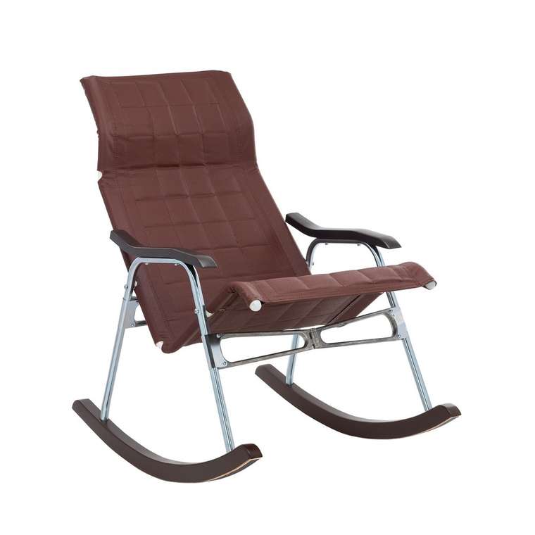Кресло-качалка складная Белтех коричневого цвета