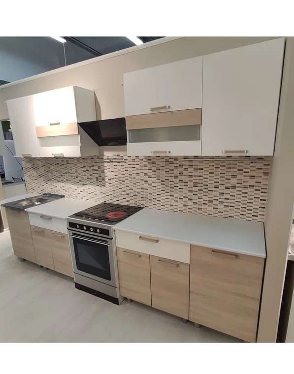 Кухня прямая Айсбери 2.4 м