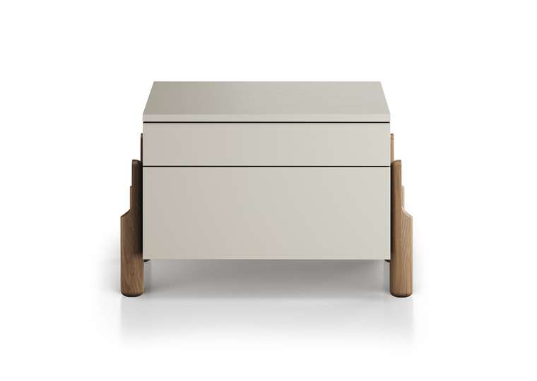 Тумба прикроватная Basic 2 серо-бежевого цвета