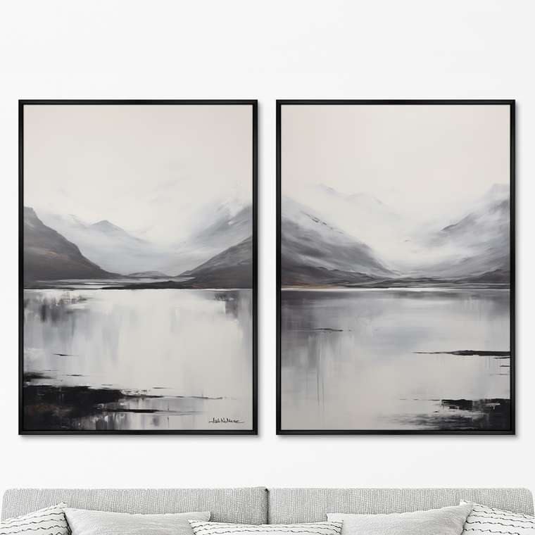 Набор из двух репродукций картин Landscape collection, Mountains, 2024г.