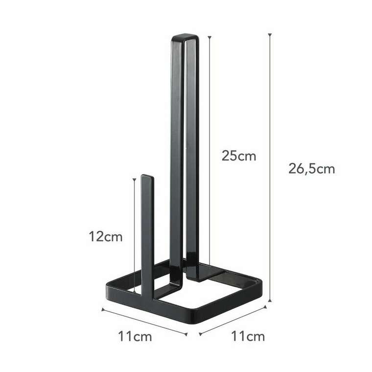 Подставка для рулонных полотенец Tower черного цвета
