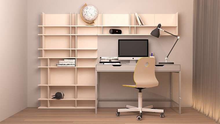 Стеллаж Тетрис светло-бежевого цвета