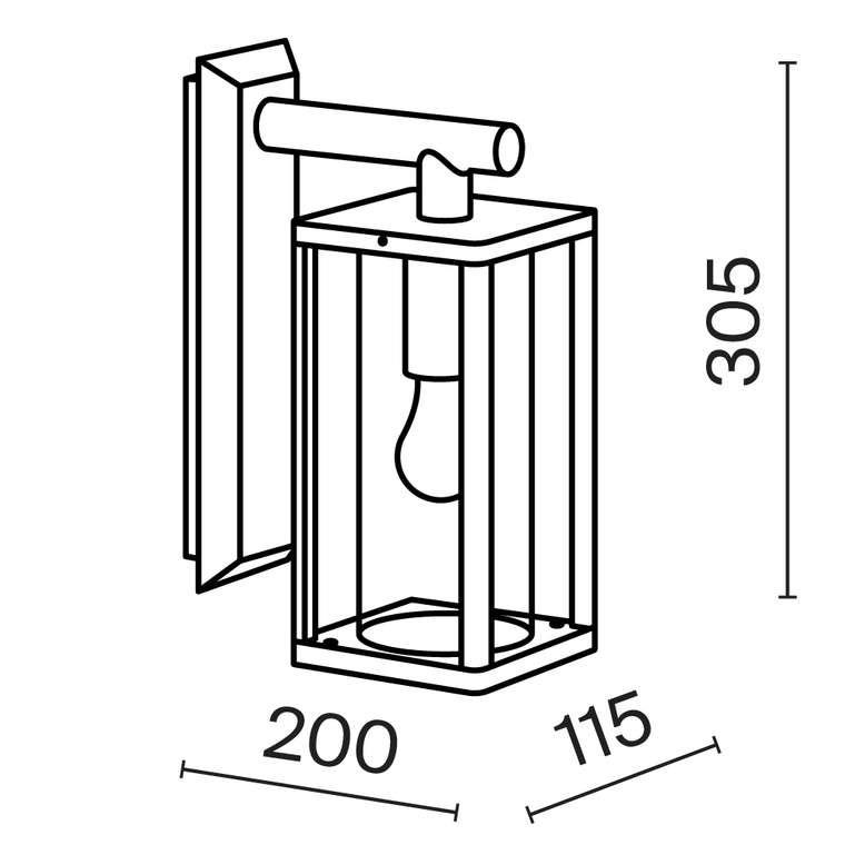 Настенный светильник (бра) Outdoor O452WL-01GF1 Cell Outdoor