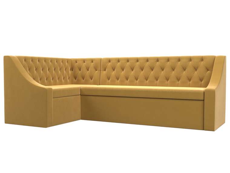 Угловой диван-кровать Мерлин желтого цвета левый угол