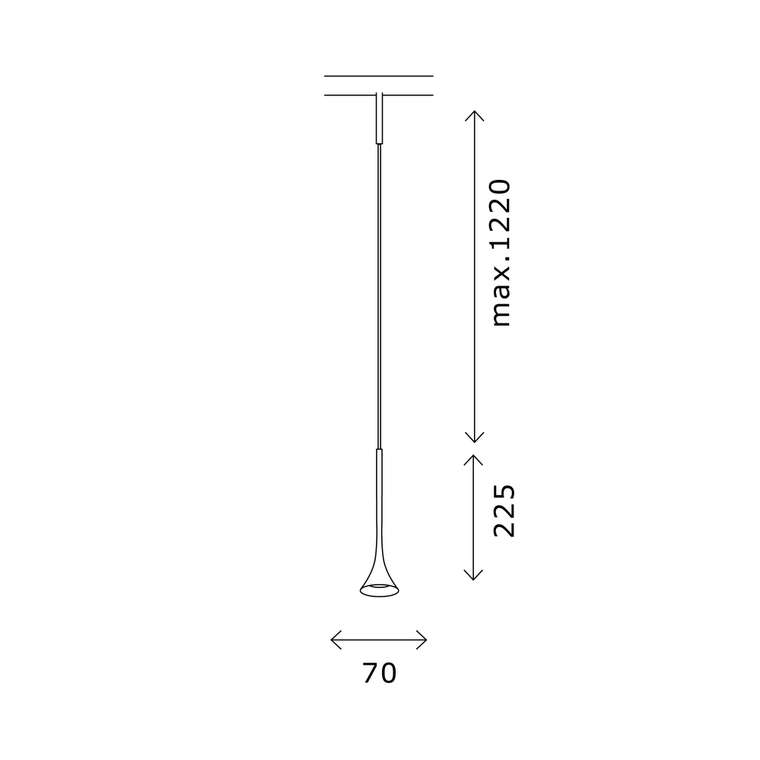 Магнитный трековый светильник Черный LED 1*5W 4000K Lm Ra&gt;90  IP20 D70xH225 24V SUPER5