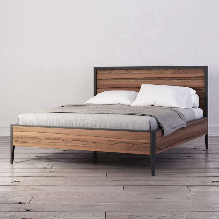 Кровать Evans 160х200 коричневого цвета
