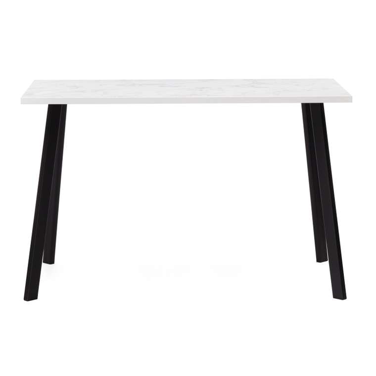 Обеденный стол Тринити Лофт 120 бело-черного цвета
