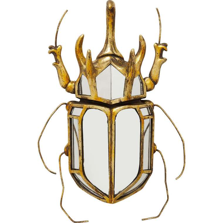 Украшение настенное Beetle золотого цвета