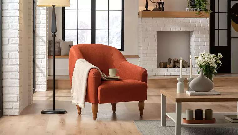 Кресло Martha Armchair терракотового цвета