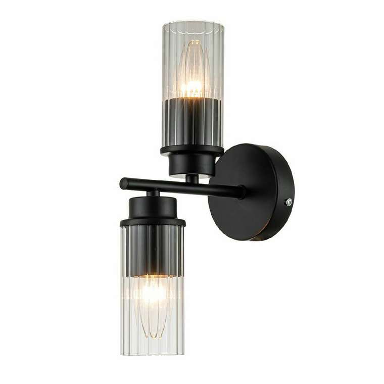Бра Reverse 2100/2A Black (стекло, цвет прозрачный)