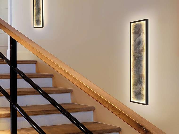 Настенный светильник Stone CCT- черный LED L60