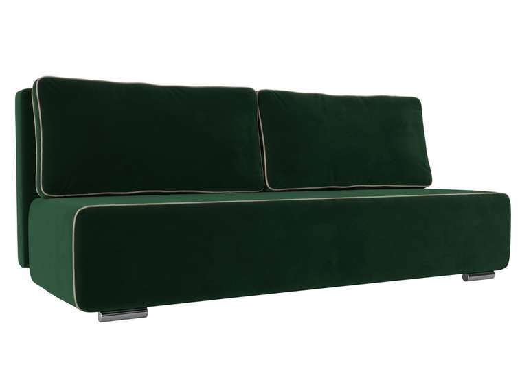 Прямой диван-кровать Уно зеленого цвета