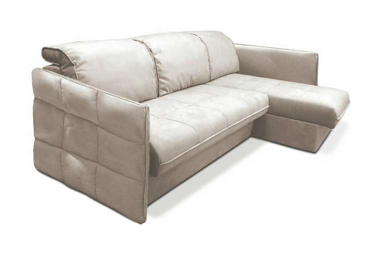 Угловой диван-кровать Толедо молочного цвета