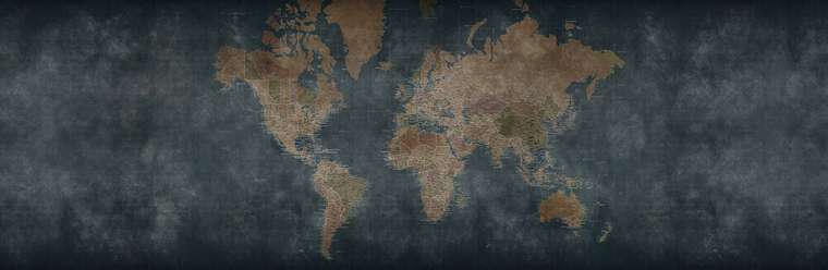 Обои World map №6 шовные на флизелиновой основе