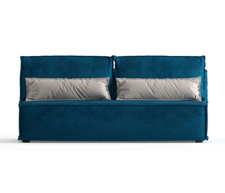 Диван-кровать Ли Рой Лайт в обивке из велюра синего цвета