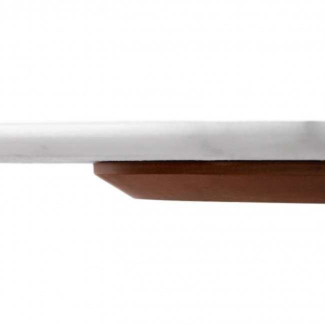 Круглый обеденный стол Tulip со столешницей из белоснежного каррарского мрамора