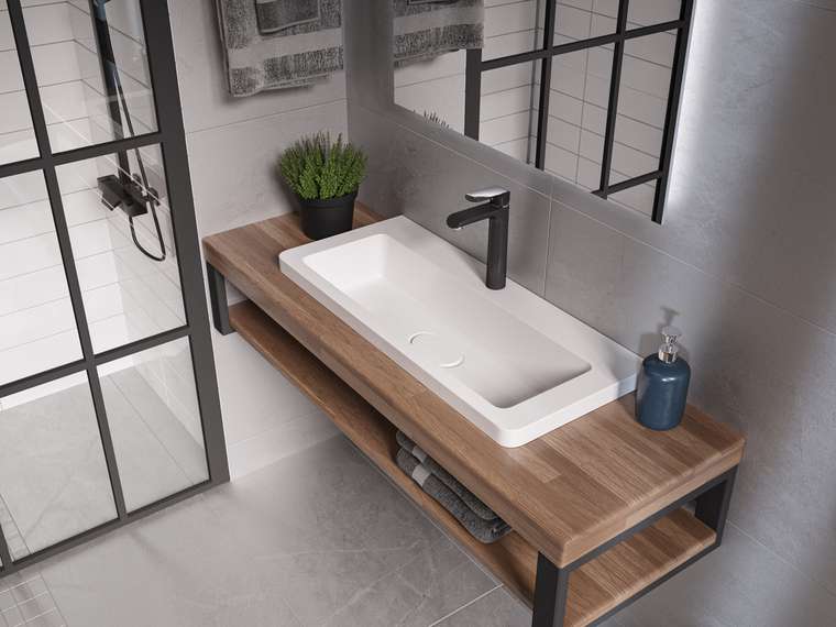 Раковина Modul Slim 70 белого цвета