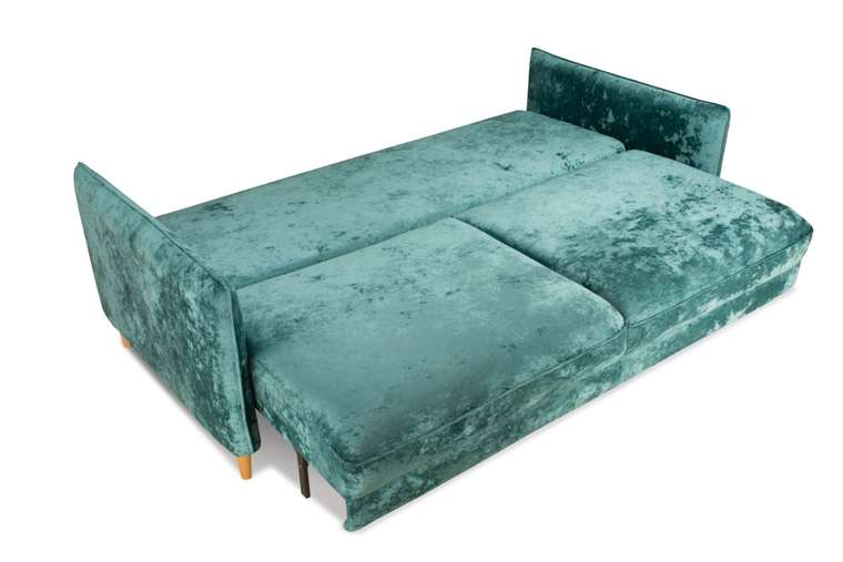 Прямой диван-кровать Йорк Премиум бирюзового цвета