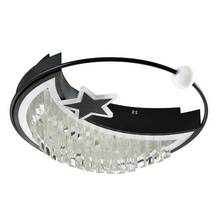 Потолочный светильник L8024-450 BK (хрусталь, цвет прозрачный)