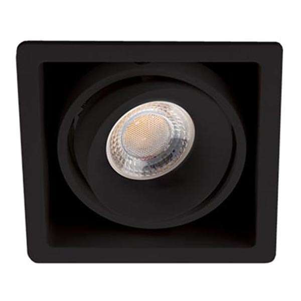 Встраиваемый светильник DE-311 black (металл, цвет черный)