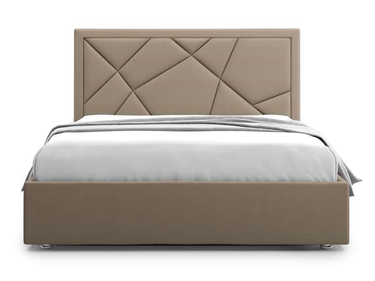 Кровать Premium Milana 3 140х200 коричневого цвета с подъемным механизмом