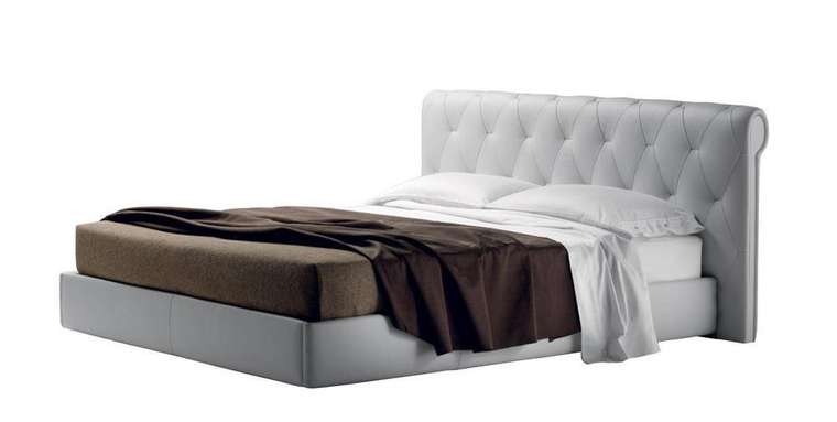Кровать Bluemoon Белая Кожа Класса Премиум 160х200