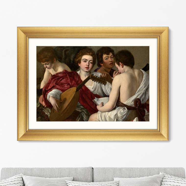 Репродукция картины в раме Музыканты, 1597г.
