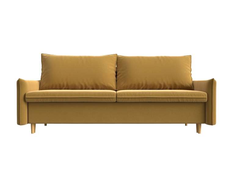 Прямой диван-кровать Хьюстон желтого цвета