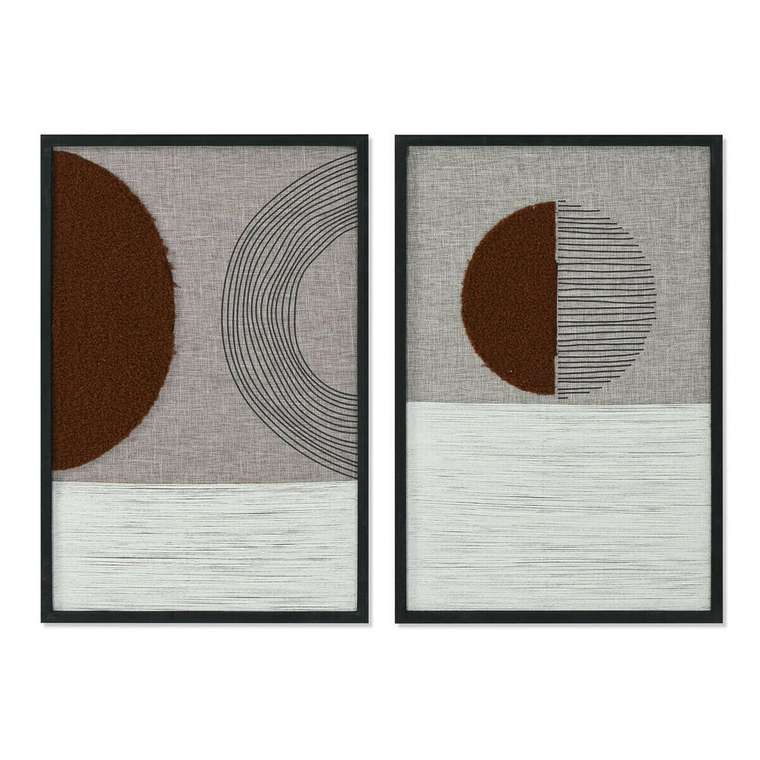 Картина Бежевый терракот современный город 40 x 3 x 60 cm (2 штук)