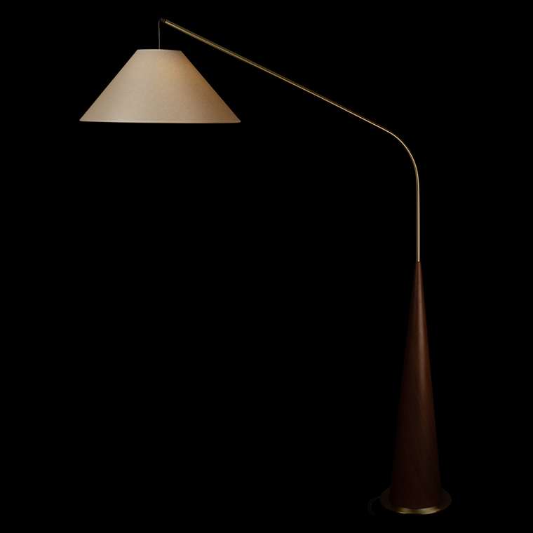Торшер Bobbie 10570F Brown (ткань, цвет белый)