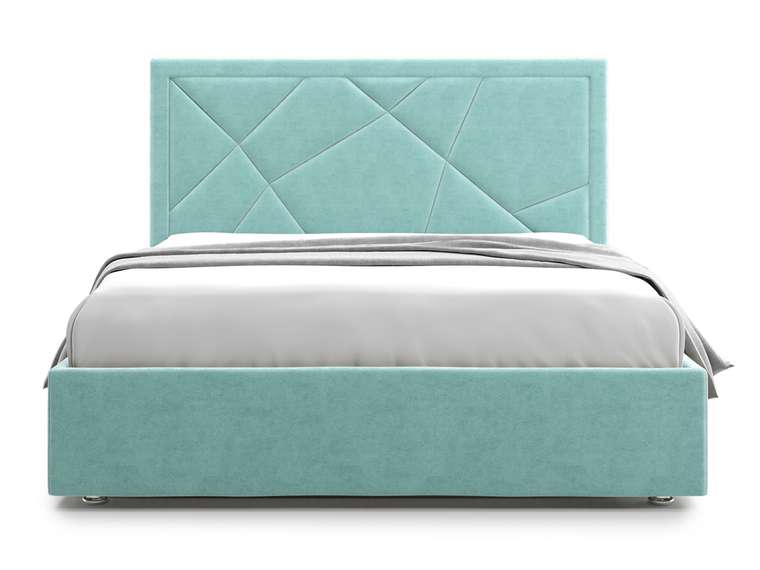 Кровать Premium Milana 3 180х200 бирюзового цвета с подъемным механизмом