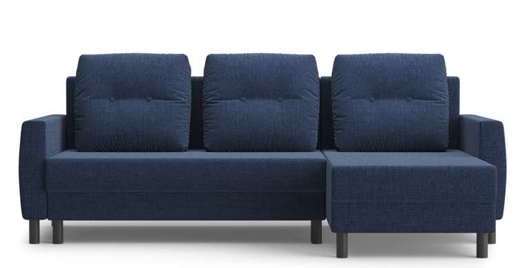 Угловой диван-кровать Бостон темно-синего цвета