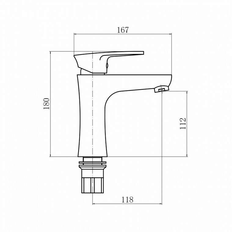 Смеситель для раковины Plstart PL1005-15, коричневый