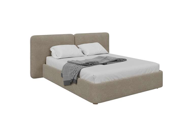 Кровать Hub Soft 160х200 цвета каучино с подъемным механизмом