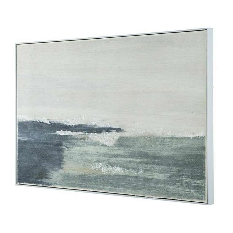 Картина Море 82х122 серого цвета