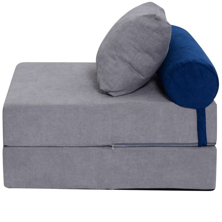 Бескаркасный диван-кровать Puzzle Bag L серого цвета