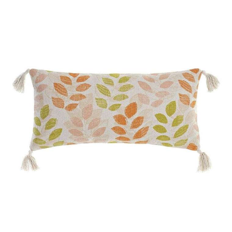 Подушка DKD Home Decor 60 x 10 x 30 см Бежевый Разноцветный Цветы