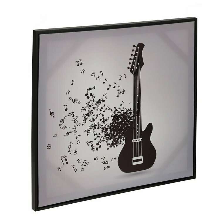 Панно Гитара 60х60 серого цвета