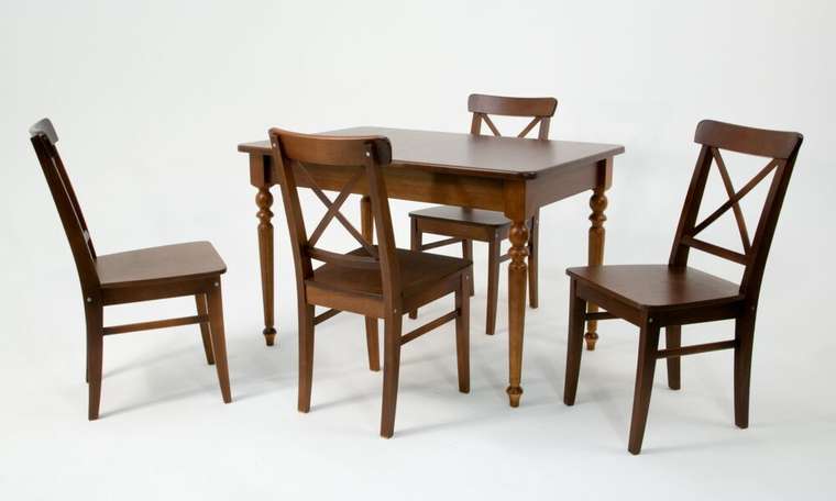 Обеденная группа Вивальди 120 коричневого цвета