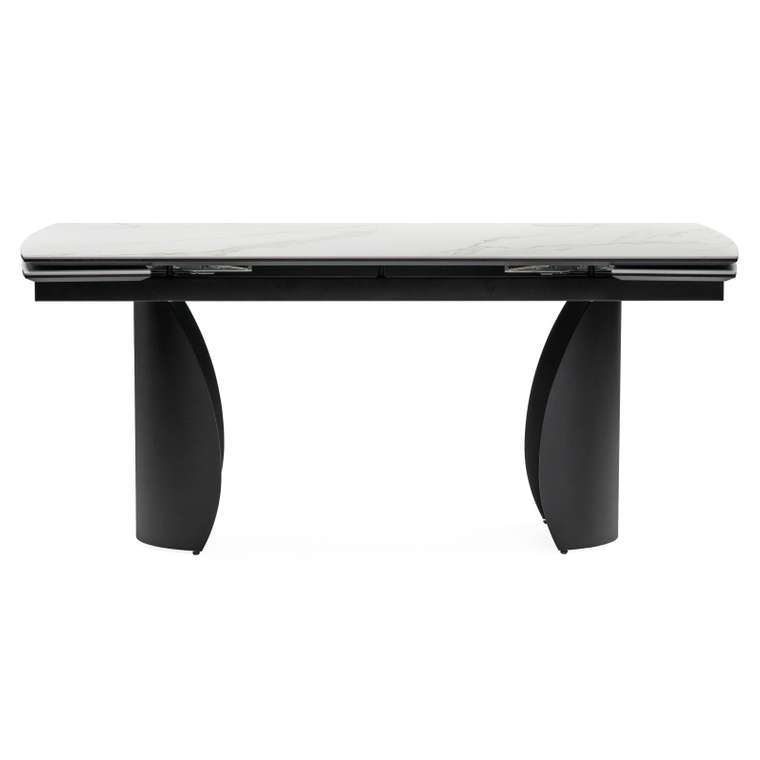 Раздвижной обеденный стол Готланд 180х90 черно-белого цвета