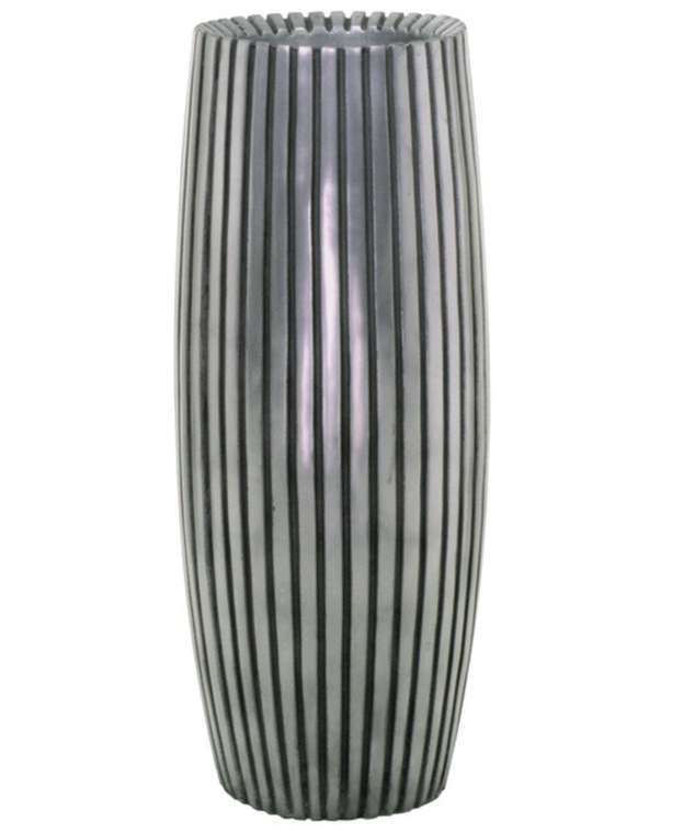 Кашпо "Lines" темно-серая